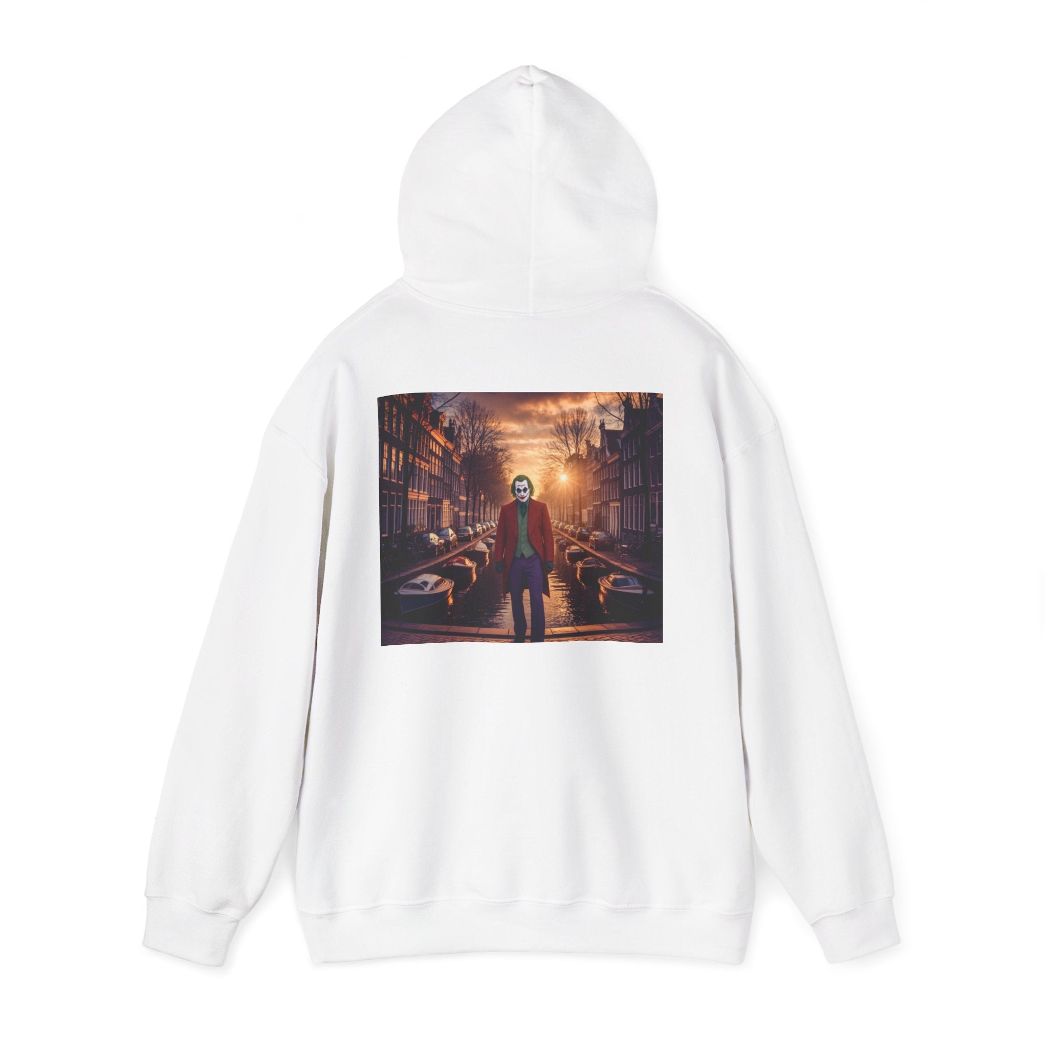 Urban Vibes Unisex Hoodie - Amsterdam & Joker Graphic Sweatshirt, Streetwear, Casual Outfit, Unique Gift, Graphic Design Apparel