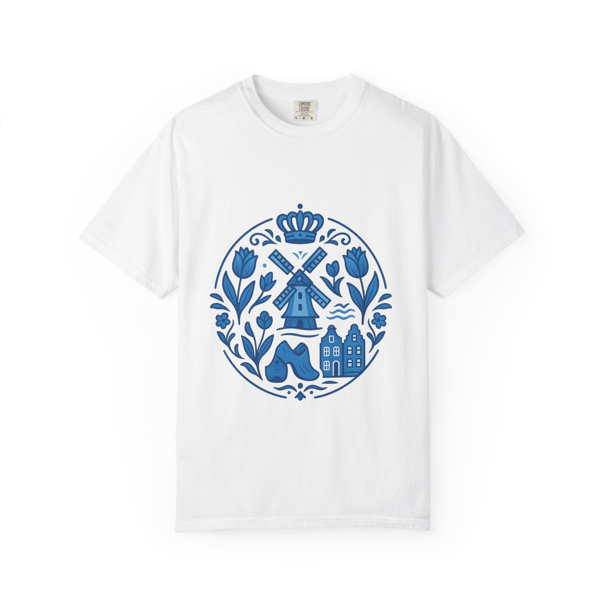 Dutch-Themed Unisex T-Shirt, Vibrant Cozy Tee for Men and Women, Perfect Gift for Holidays, Cute Casual Wear, Decorative House Design, [...]