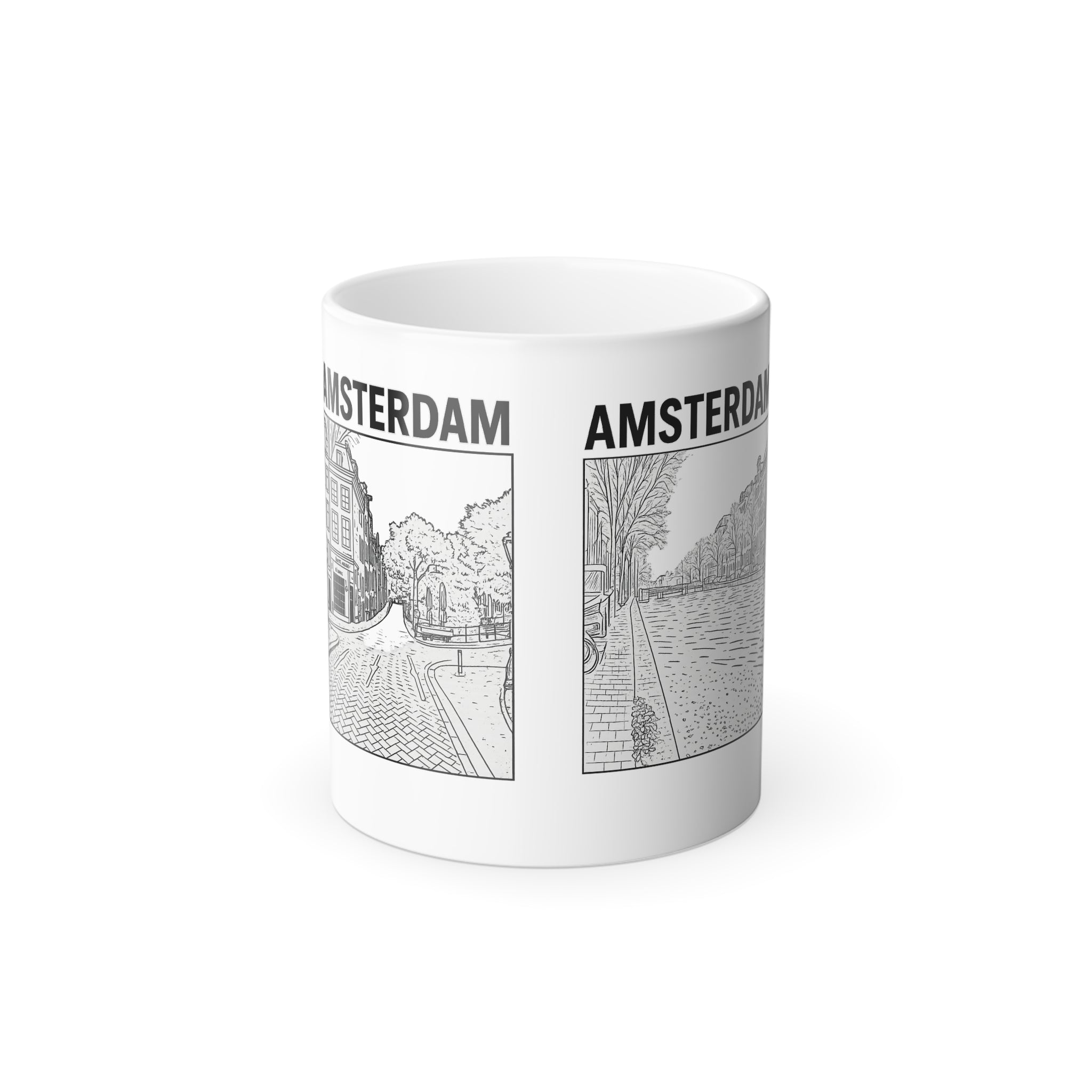 Amsterdam Color Morphing Mug - Perfect Gift for Coffee Lovers, Travel Enthusiasts, Home Decor, Unique Personalized Drinkware