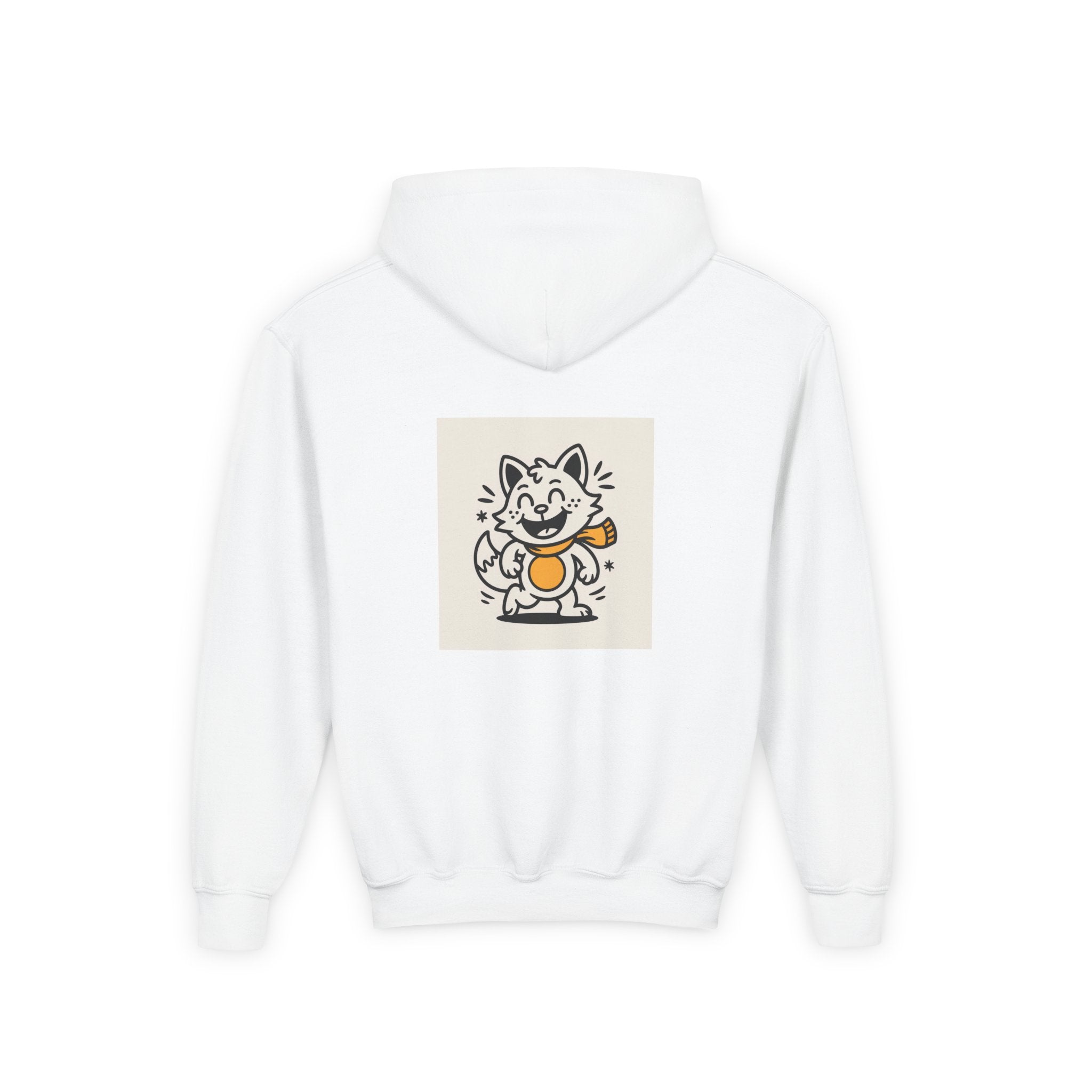 Youth Hoodie with Adorable Cat Design, Cute Sweatshirt, Kids Apparel, Fun Gift for Birthdays, Cozy Cat Lover Hoodie, Animal Print Hoodie