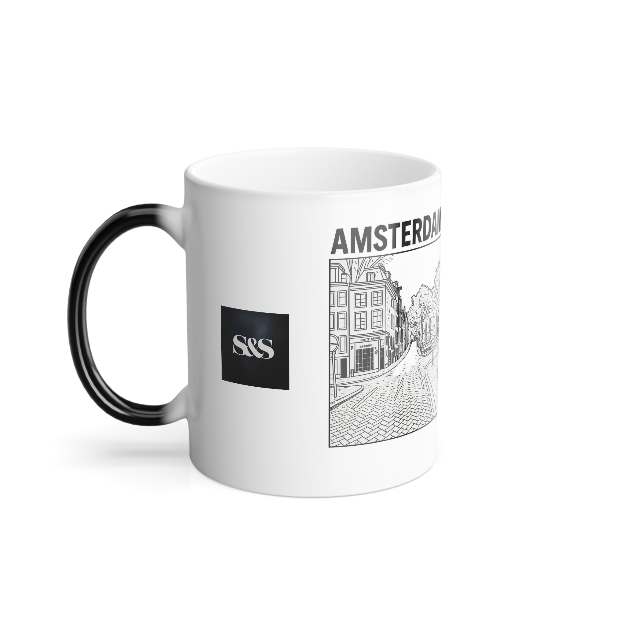 Amsterdam Color Morphing Mug - Perfect Gift for Coffee Lovers, Travel Enthusiasts, Home Decor, Unique Personalized Drinkware