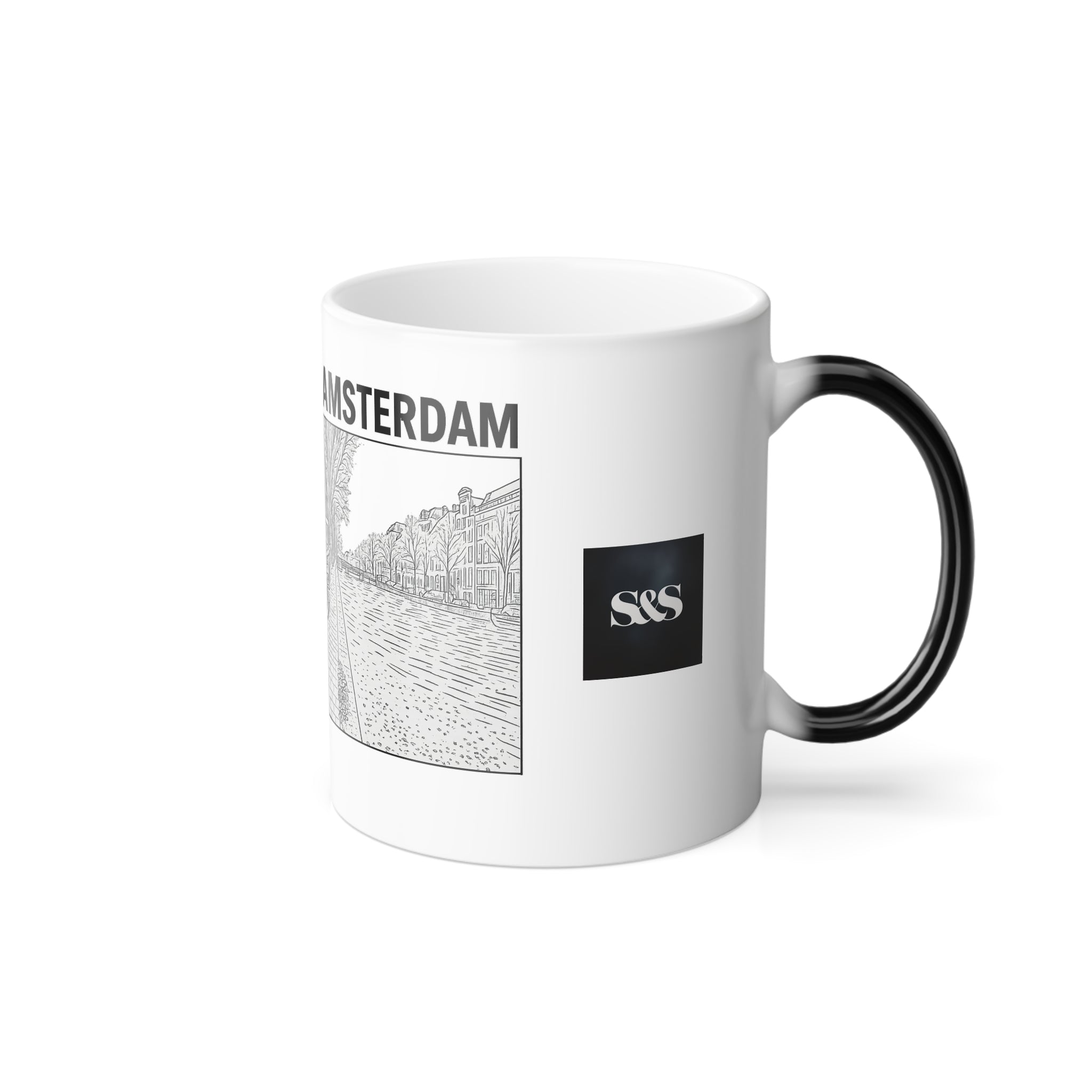 Amsterdam Color Morphing Mug - Perfect Gift for Coffee Lovers, Travel Enthusiasts, Home Decor, Unique Personalized Drinkware