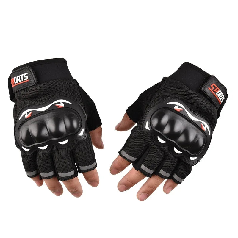Breathable Protective Bicycle Motorcycle Full Finger Gloves Outdoor Sports Tactical Gloves Riding Hard Shell Half Finger Gloves